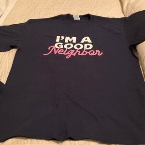 Port and Company Navy Blue 'I'm A Good Neighbor' Tee